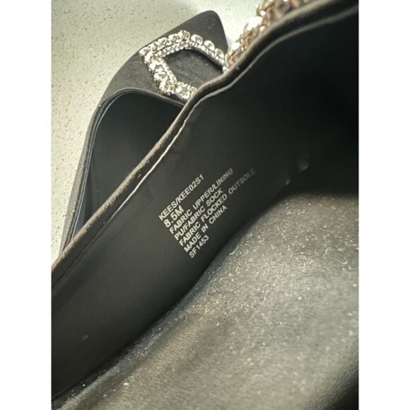 NWOB STEVE MADDEN Kees Rhinestone Embellished black Mule slide size 8.5 - Picture 6 of 10